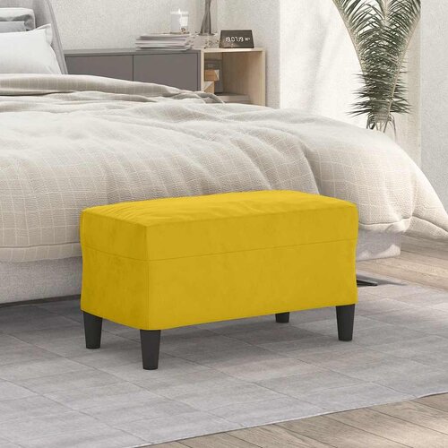  Klupa žuta 70 x 35 x 41 cm bar&scaron;unasta Cijene