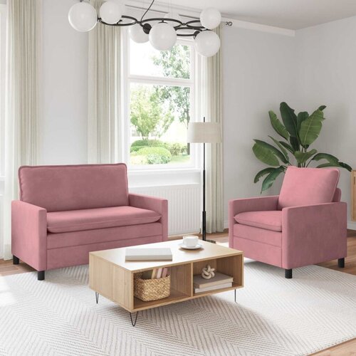  Set sofe 2 kom. Ružičasta Bar&scaron;un - Ružičasta 1-sjedalo (60 cm) +2-sjedalo (110 cm) Cijene