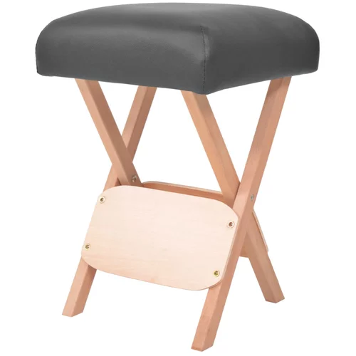 vidaXL Sklopivi masažni stolac sa sjedalom debljine 12 cm crni