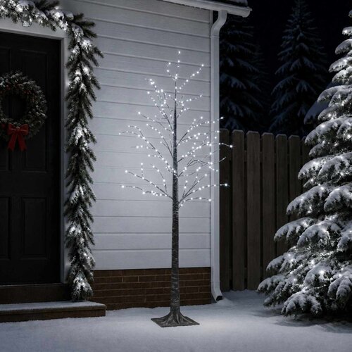  Snježno LED božićno drvce Smeđa 22 x 22 x 150 cm Plastika Slike