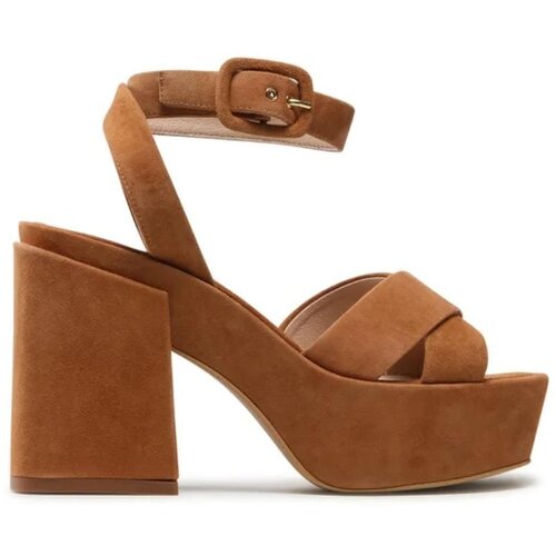 Furla Sandals - CROSS PLATFORM SANDAL T. 110 - CAMOSCIO brown Slike