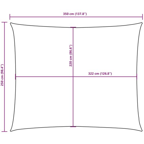  Jedro protiv sunca od tkanine Oxford pravokutno 2,5x3,5 m crno Slike