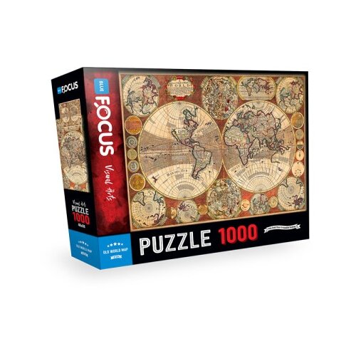  Puzzle 1000 pcs old wordl map bf389 ( 108/23890 ) Cene