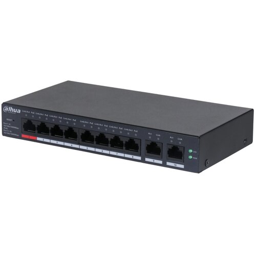 Dahua Technology DH-CS4010-8GT-110 network switch Managed L2 Gigabit Ethernet (10 /100 /1000) Power over Ethernet (PoE) Black Slike