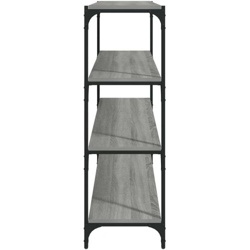 VidaXL Knjižna omara siva sonoma 100x33x100 cm inženirski les in jeklo Slike
