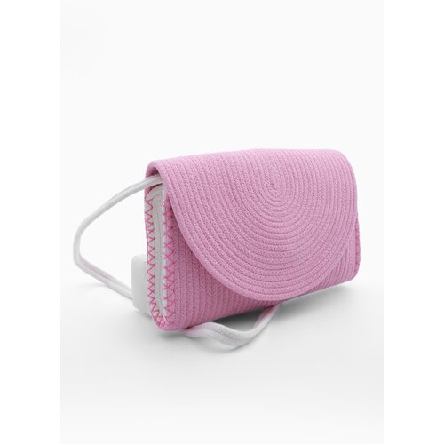 Marjin Women's Handmade Knitted Shoulder Bag Ceysa Pink Slike
