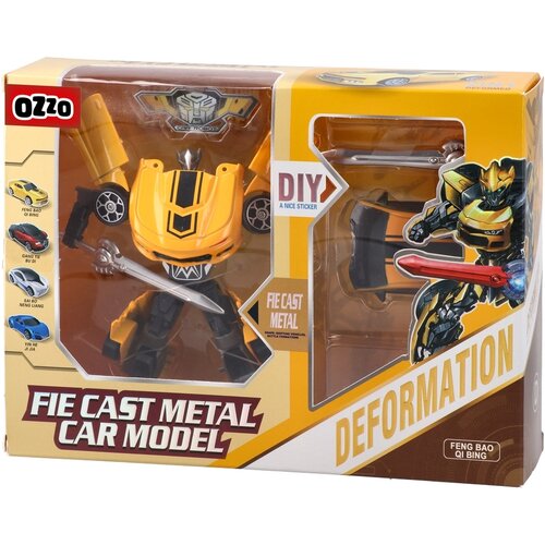 Ozzo Diecast, igračka, robot, transformers, bugati, žuta Cene