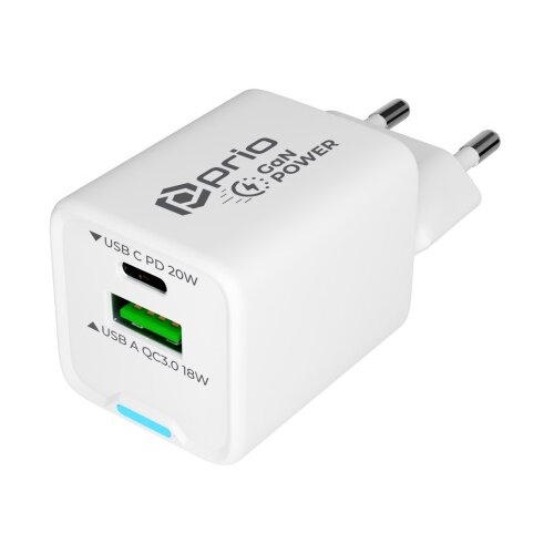  Polnilec / adapter USB-A / USB-C, GaN, PD, 20 W Slike
