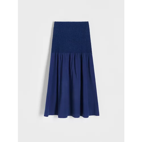 Reserved - Suknja s ukrasnim naborima - mornarsko plava