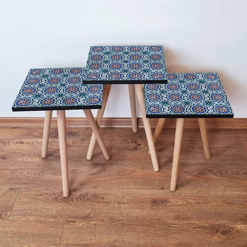 Hanah home set klub stočića 3Shp140, 3 komada, Šarena Cene