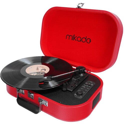  Gramofon Mikado Nostalgia MN-101 Pickup Red Usb... Slike