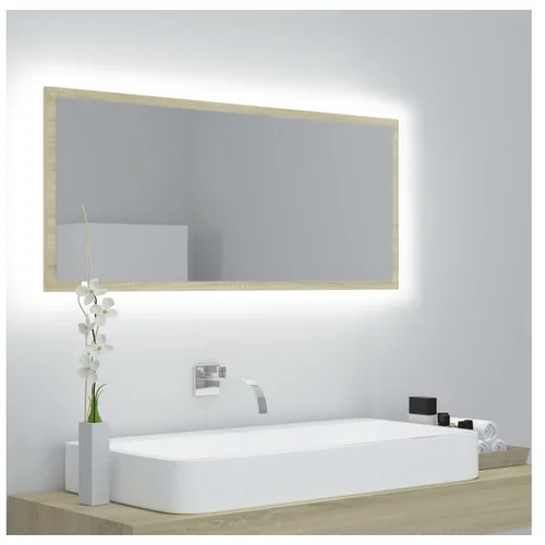  LED kopalniško ogledalo sonoma hrast 100x8,5x37 cm iverna pl.