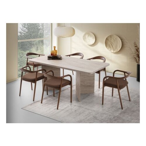 Hanah home trpezarijski sto travertin loft 2931 Slike