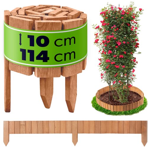 KADAX Palisade vrtna obroba lesena ograja iz kladivnega hrasta 10x114, (5000358124) Cene