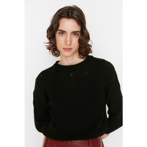 Trendyol Black Openwork Knitwear Sweater Slike