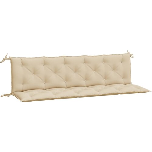  Jastuci za vrtnu klupu 2 kom bež 180x50x7 cm tkanine Oxford Slike