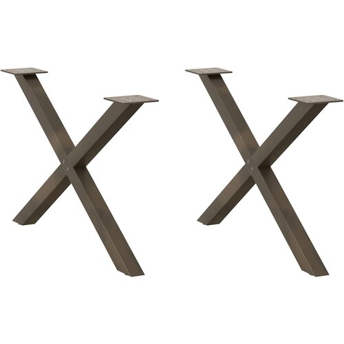vidaXL Noge kavne mize v obliki črke X 2 kosa 70x(42-43) cm jeklo, (21828674) Cene