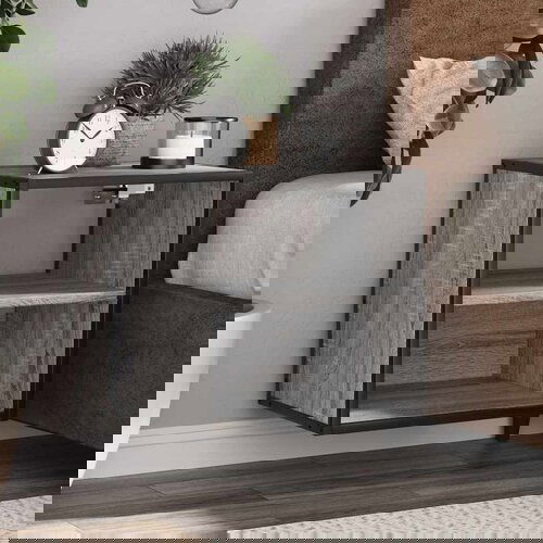 VidaXL Zidni noćni ormarići 2 kom Sivi Sonoma 40x31x39,5 cm Slike