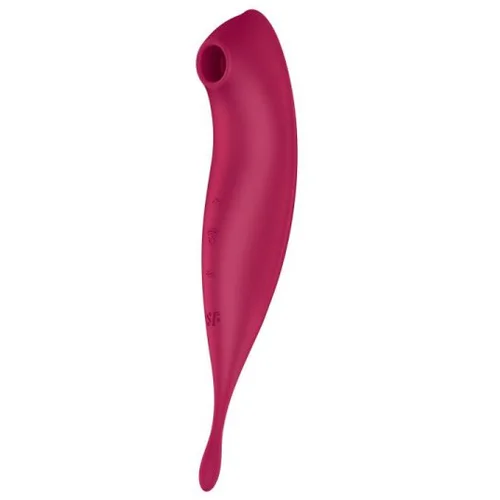 Satisfyer Vibrator Twirling Pro+, temno rdeč