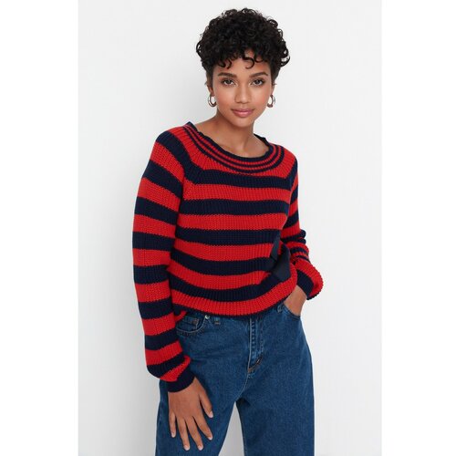 Trendyol Navy Striped Knitwear Sweater Slike