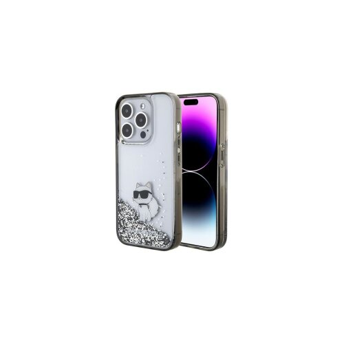 ORIGINAL KARL LAGERFELD CASE LIQUID GLITTER CHOUPETTE KLHCP15LLKCNSK ZA IPHONE 15 PRO TRANSPARENT Cene