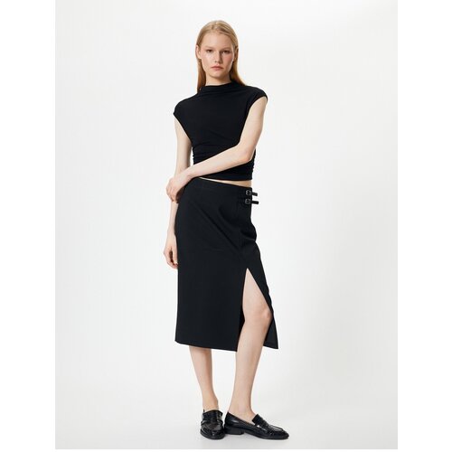 Koton Midi Skirt Slit Detail Buckle Normal Waist Slike