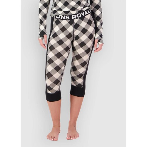 Mons Royale Merino Cascade Flex 3/4 Legging Funkcijske hlace check / black Slike