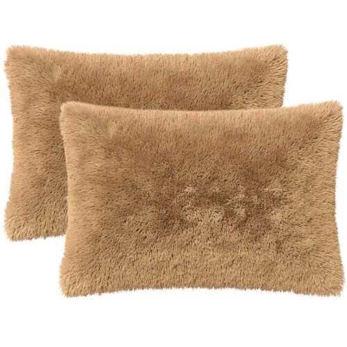 Presvlaka za jastuk 2 pcs HEERLEN Sivosmeđa 40 x 60 cm PV flis - Sivosmeđa 40 x 60 cm 2 Slike
