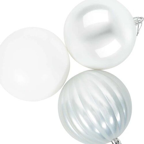  Set božićnih kuglica XXL 3 kom. Bijela &amp;Oslash; 25 cm Plastika - Bijela &amp;Oslash; 25 cm (3 kom) Slike
