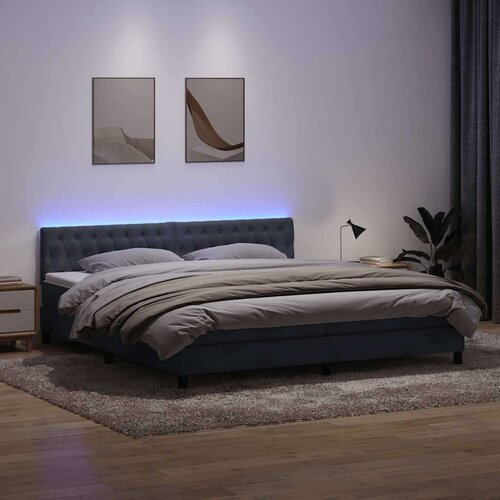 Box spring krevet s madracem tamnosivi 180x220 cm bar&scaron;unasti Cijene