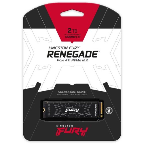 Kingston SSD 1TB NVMe M.2Fury Renegade, PCIe 5.0R/W : 14200/11000MB/s Slike