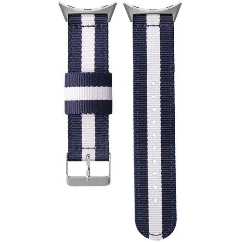 INF Najlonski pleteni pašček za uro Google Pixel Watch 1/2/3 Blue + White, (21872273) Cene