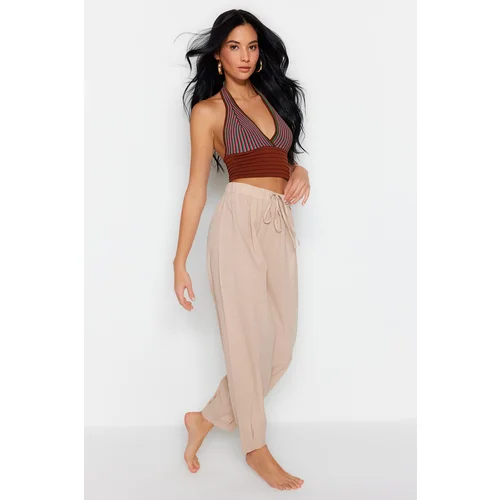 Trendyol Pants - Beige - Carrot pants