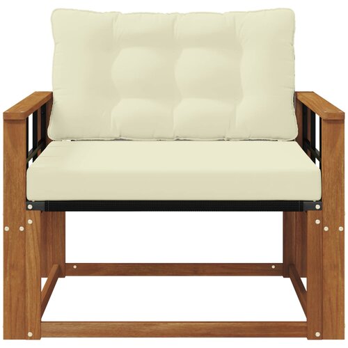  Set vanjskih sofa Čvrsto drvo akacije i Textilene Prirodna Slike