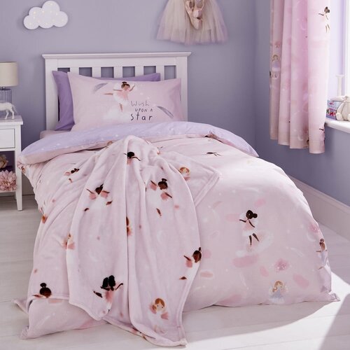 Catherine Lansfield Ružičasto-ljubičasta deka za bebe od mikropliša 130x170 cm Dancing Fairies – Cijene