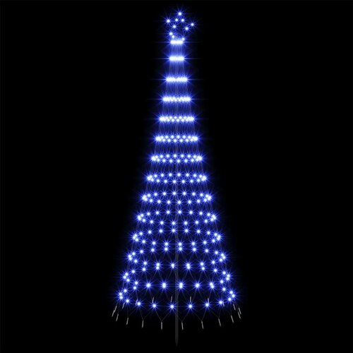  LED božićno drvce 250 cm 290 LED lampica Plava Željezo Crna - Plava 250 cm Slike