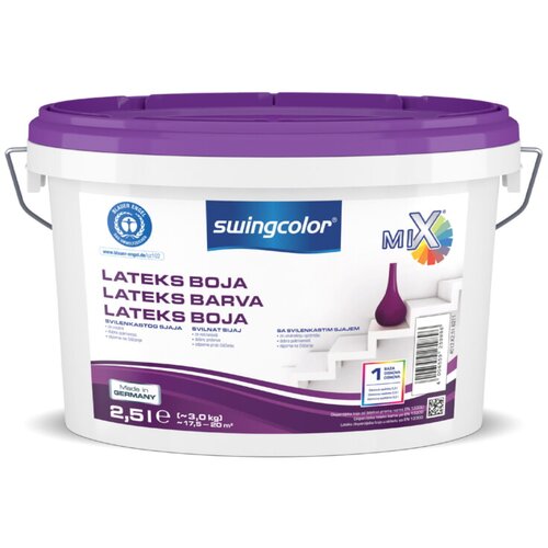SWINGCOLOR Lateks barva, svilnat sijaj (osnovna, 2,5 l, 17,5 - 20 m2) Cene