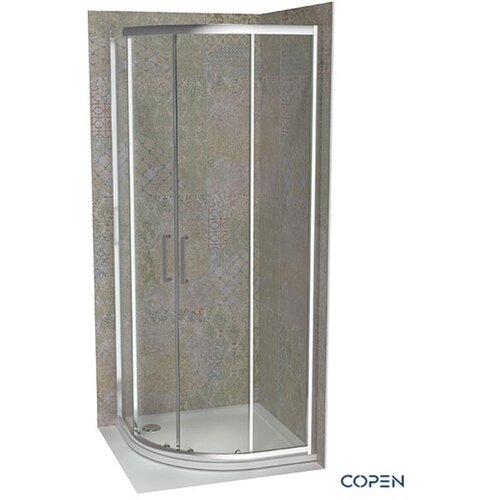 Copen Tu&scaron; kabina C-02-43R800 Atlas Pro srebrni ram R80x195cm providno staklo 6mm Cene