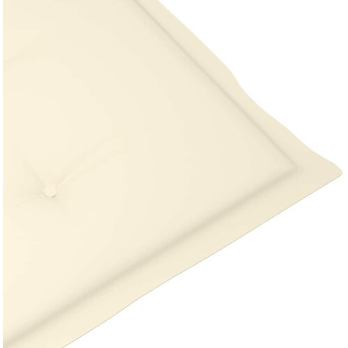 Sklopive stolice 6 kom s jastucima od punog bagremovog drveta Krema 120 x 50 x 3 cm Slike