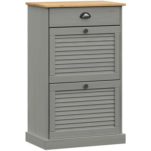  za cipele VIGO 60 x 35 x 96 cm sivi od masivne borovine Slike