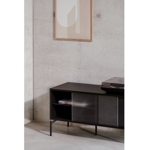 Noo.ma Črna TV omarica 116x55x42 cm Met Mini &amp;ndash; Slike