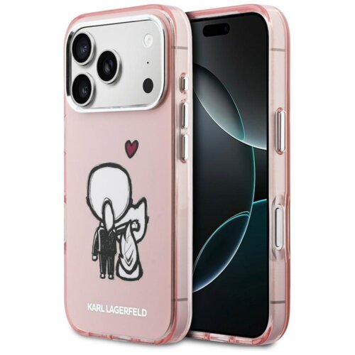  Maska Karl Lagerfeld Karl & Choupette Back MagSafe za iPhone 17 Pro Max roza Cene