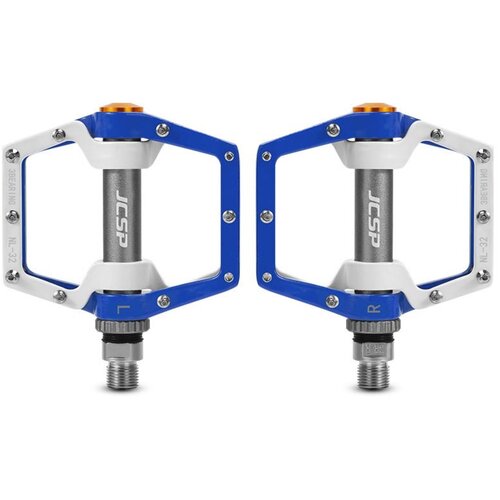 INF Aluminijasta protizdrsna kolesarska pedala x2 z zaprtim ležajem Blue + White, (5000300540) Cene