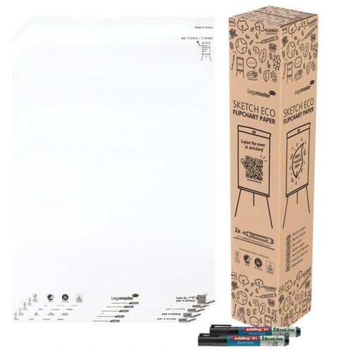 Blok-Flipchart U ROLI 65X98CM 5X20 LISTOVA SKETCH ECO LEGAMASTER 7-157610 Slike