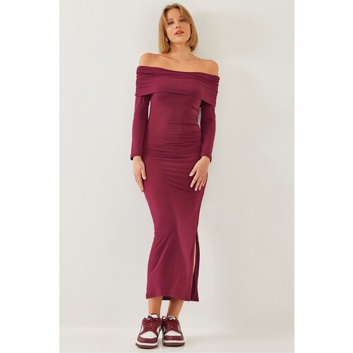 Bianco Lucci Women&amp;#039;s Madonna Collar Long Dress 374 Slike