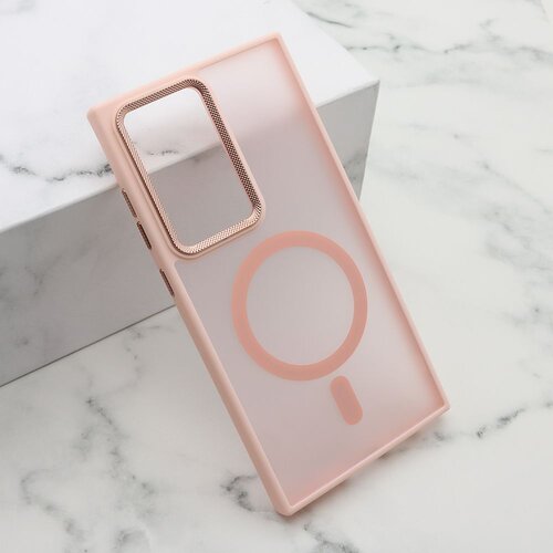 Maska Silky MagSafe II za Samsung S928B Galaxy S24 Ultra 5G/ roze Slike