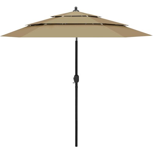 vidaXL Senčnik aluminij taupe 2,5 m, (20610730) Cene