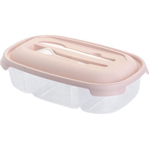 Pobeda Compani Frigo posuda MEAL, 0.4+0.7+0.4l sa escajgom, Roze Slike