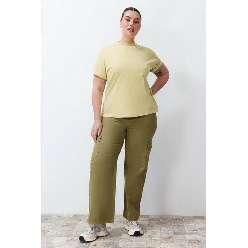 Trendyol Ženske pantalone TBBSS24CJ00018, Kaki Cene