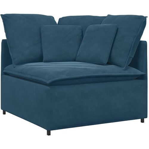  Modularna sofa s jastucima, plava bar&amp;scaron;unasta Slike